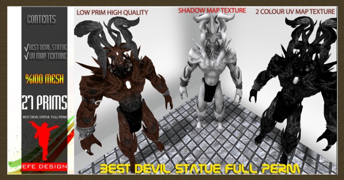 Best Devil Statue Full Perm EFE DESIGN