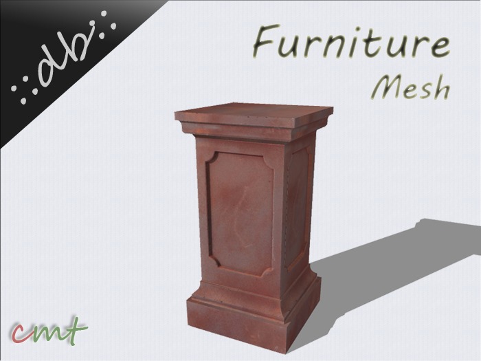 ::db furniture:: Red Stone Column for Planter 