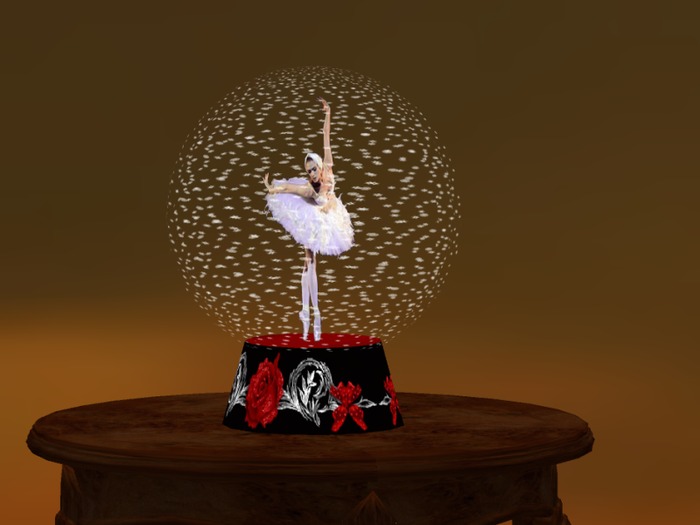 snow globe the swan with music