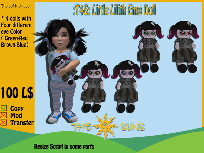 :T4S: Little Lilith Emo Doll