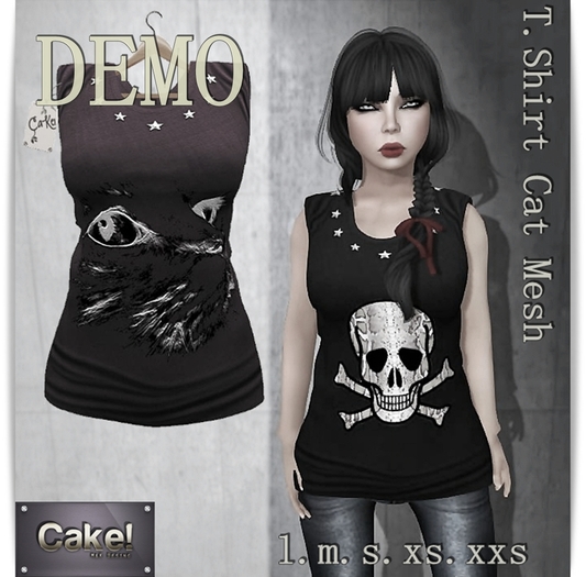 [[>CaKe!<]]DEMO.T.Shirt Cat-Mesh