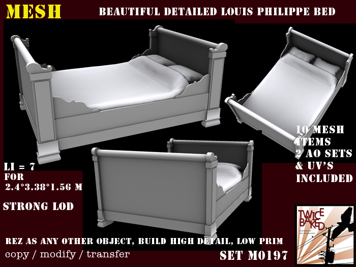 Gorgeous FP mesh Louis Philippe Bed M0197