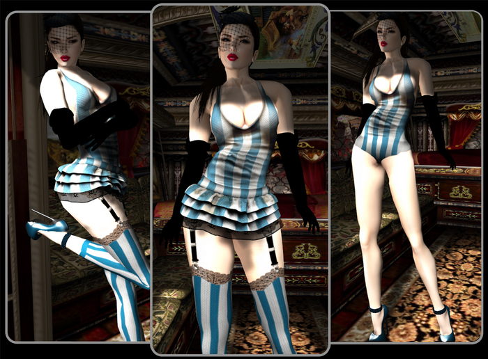 * TRIBAL BAMBOO * PSYCHO CIRCUS - Blue - Complete Outfit