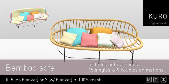 Kuro - Bamboo sofa