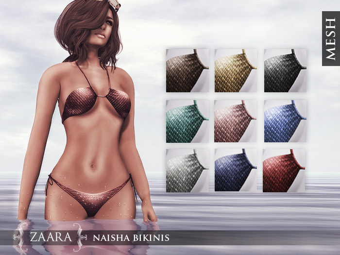 Zaara : [Mesh] Naisha Bikini *FATPACK* + Maitreya Lara fitmesh