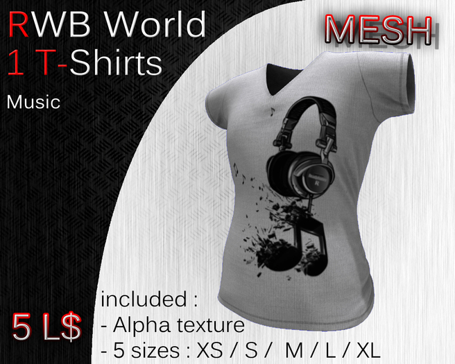 [RWB] - Mesh - T-Shirt Music