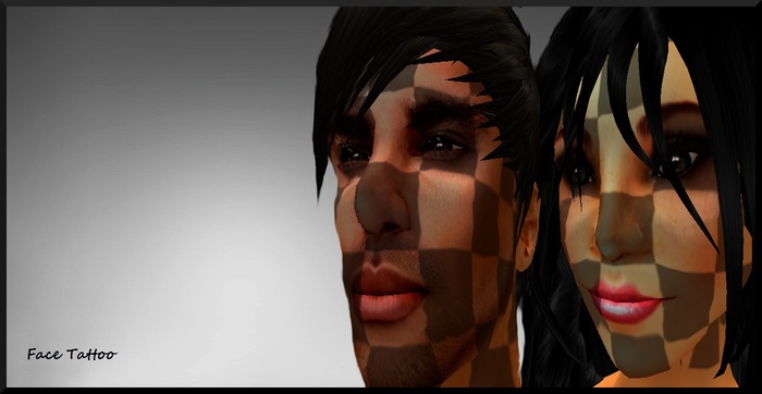 Body paint^^Chess^^Face Tattoo