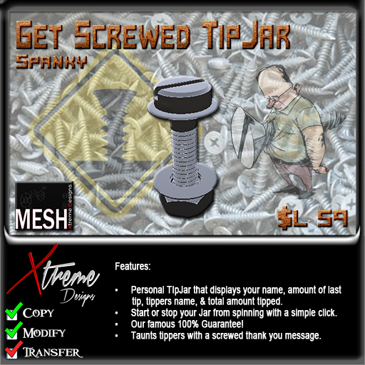 Get Screwed TIpJar (Spanky) [BAG]