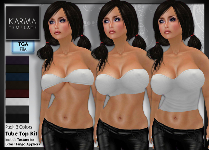 Karma Template - Tga - Tube Top Kit with Lolas - 8 colors