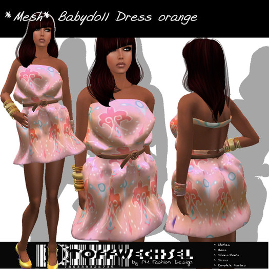 [Stoffwechsel] *Mesh* Babydoll Dress orange