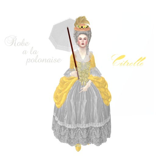 Meran-Tille: Robe a la polonaise: Citrelle