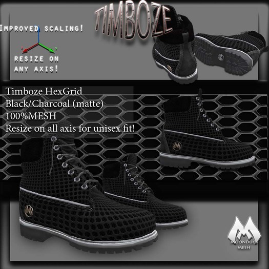 TIMBOZE_HexGrid-Black/Charcoal