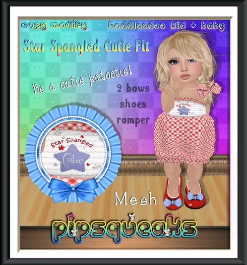 {PiP} Star Spangled Cutie Romper Fit (Boxed)