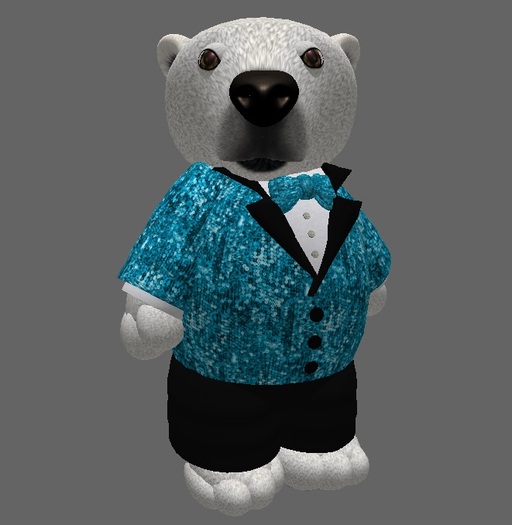 Tiny Guys Lt Blue&Black Sequin Tux