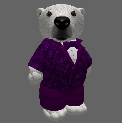 Tiny Guys Purple Sequin Tux