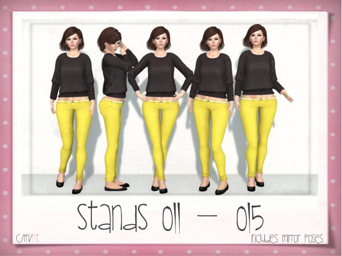 Flash Friendly Poses - Stand Poses 011-015