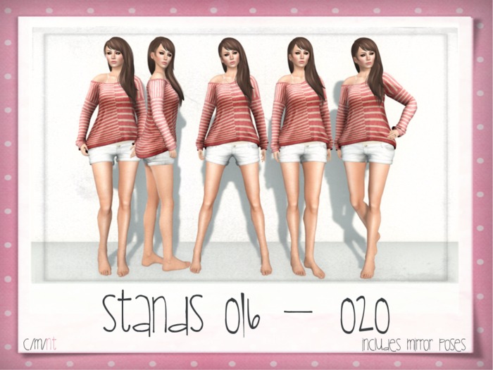 Flash Friendly Poses - Stand Poses 016-020
