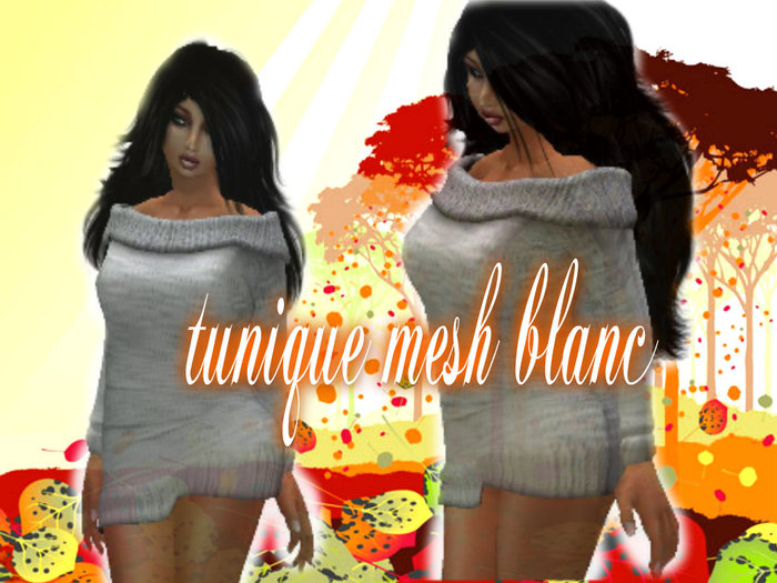 Tunique mesh blanc 