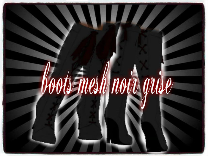 Boots mesh noir et grise