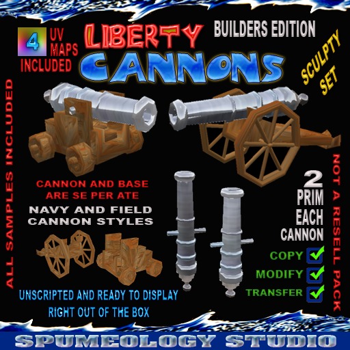 LIBERTY CANNON SCULPTY MAPS