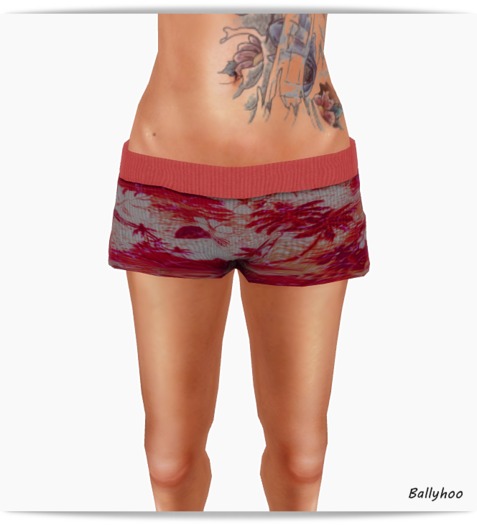 beach short tropical pink