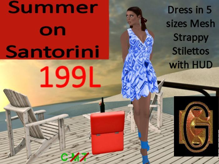 GenNIrva - Santorini summer dresses blue
