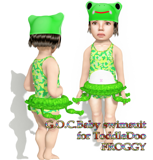 G.O.C.Baby swimsuit For ToddleDoo(FROGGY)