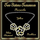 TST - FIREWORKS YELLOW WHITE DIAMOND NECKLACE SILVER