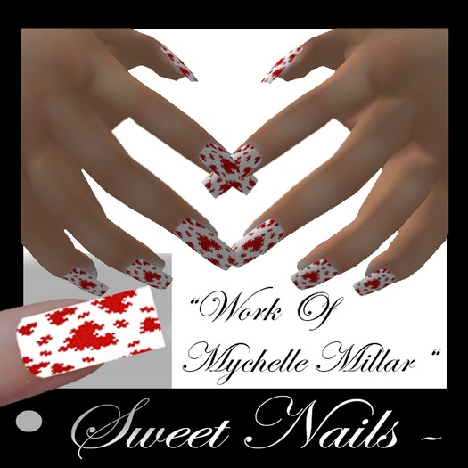 Long Nails 06 Colorful Sweet Hearts Collection 
