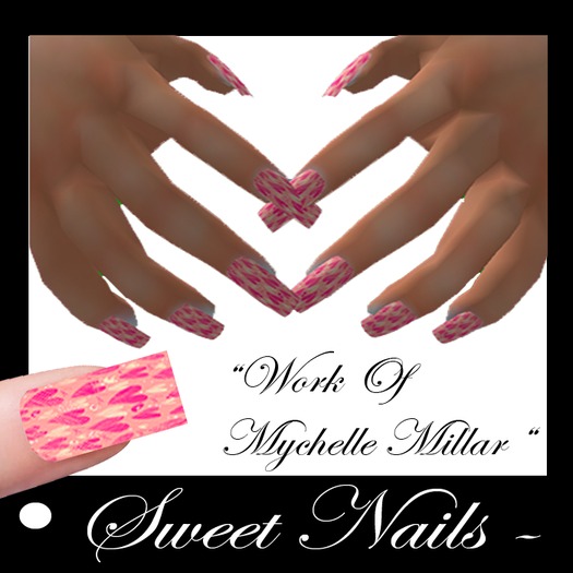 Long Nails 11 Colorful Sweet Hearts Collection 