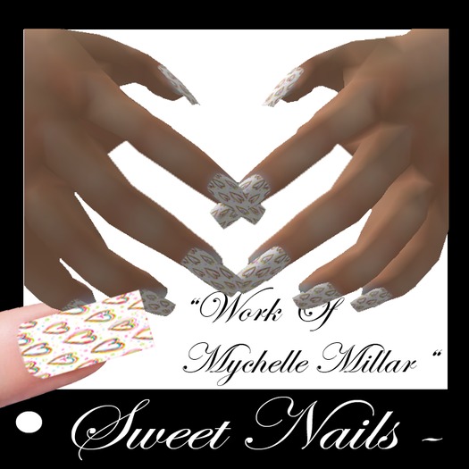 Long Nails 19 Colorful Sweet Hearts Collection 