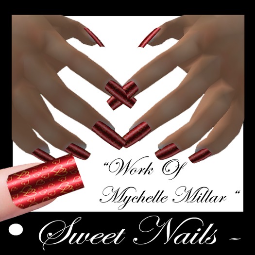 Long Nails 07 Colorful Sweet Hearts Collection 