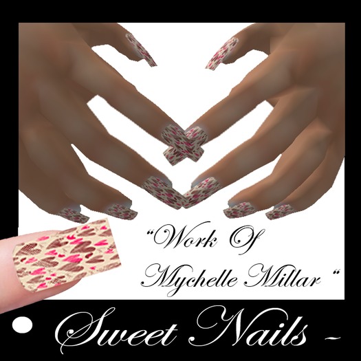 Long Nails 32 Colorful Sweet Hearts Collection 