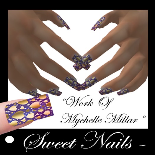Long Nails 43 Colorful Sweet Hearts Collection 
