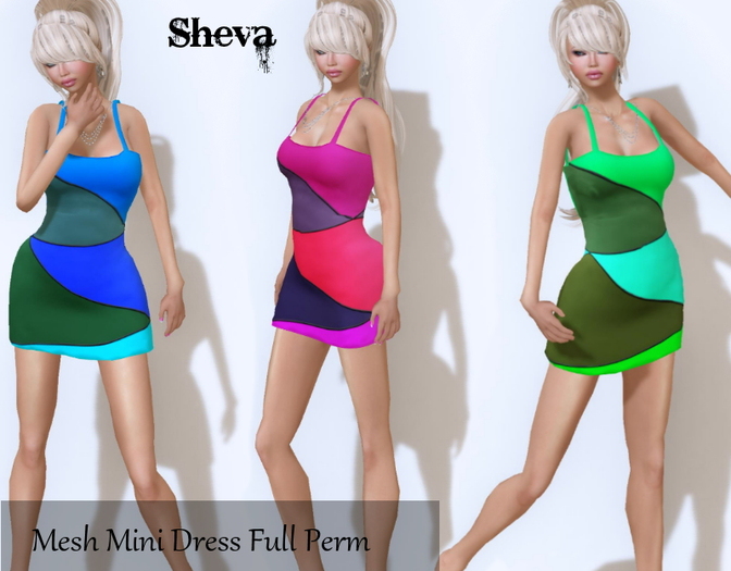 ***Sheva***Mesh Mini Dress Template Full Perm