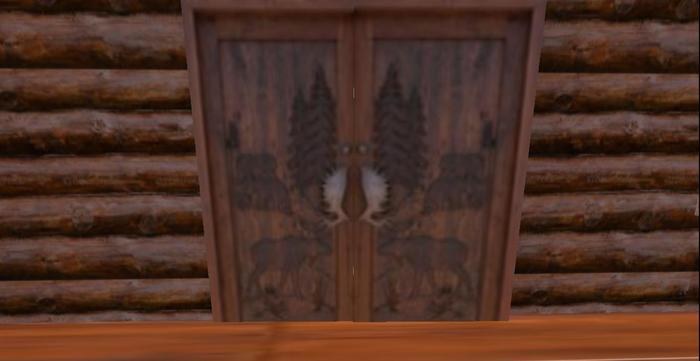 Elk Cabin Double Doors