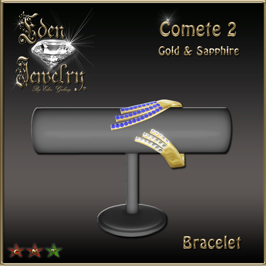 BRACELET COMETE 2 GOLD SAPPHIRE