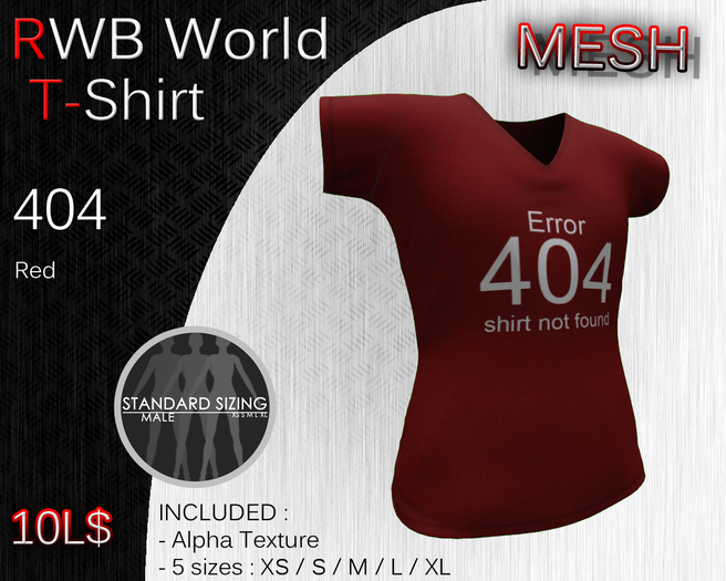[RWB] - Mesh - T-Shirt 404 Red
