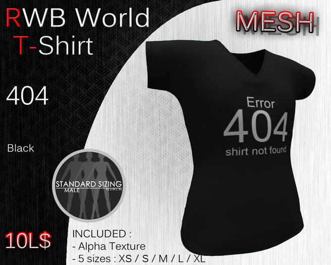 [RWB] - Mesh - T-Shirt 404 Black