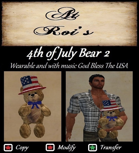 4th July Bear 2 Bag