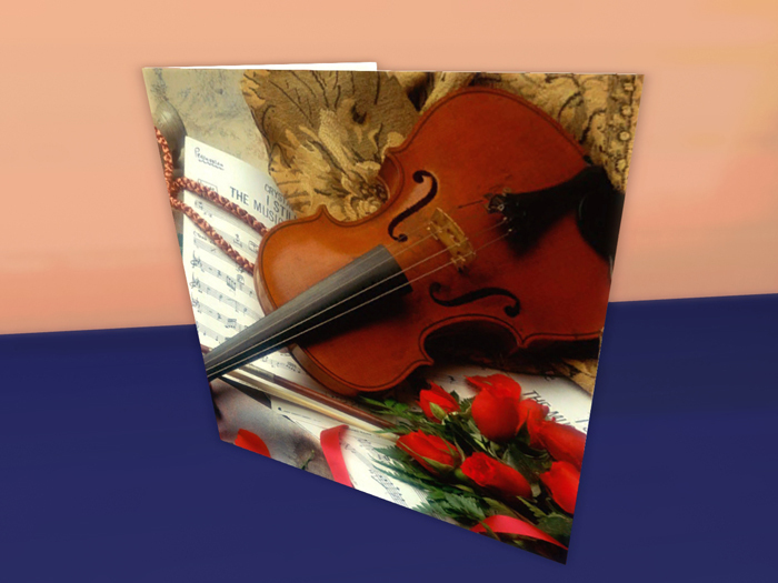 Love Card (Violin) - Customizable romance greeting card