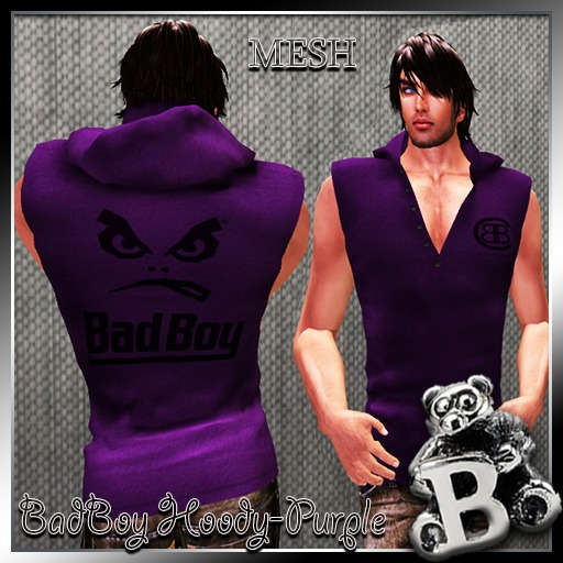 {B}BADBOY HOODY PURPLE*
