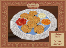 Mesh Platter of Scones, Strawberries & Cream with Plate Dispenser - 1 Prims