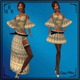 Map Print Corset Accessories Pack