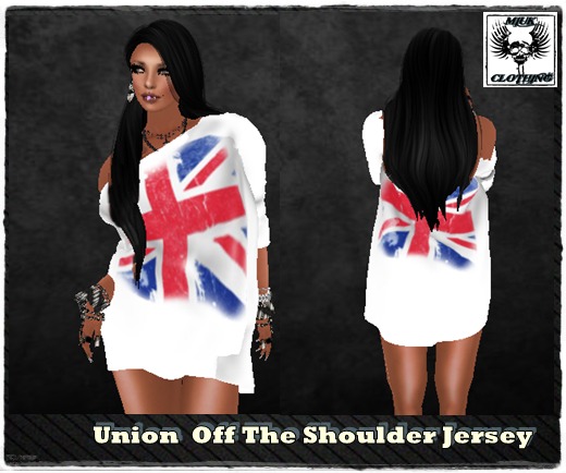 MIUK -Union- Rigged Mesh Ladies Off Shoulder xs.s.m.l.xl