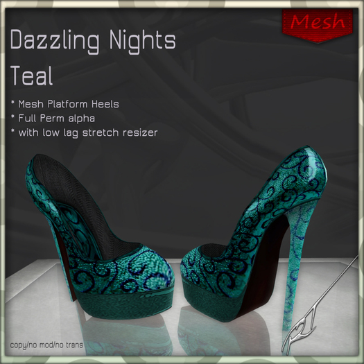 Mesh Dazzling Nights Heels 