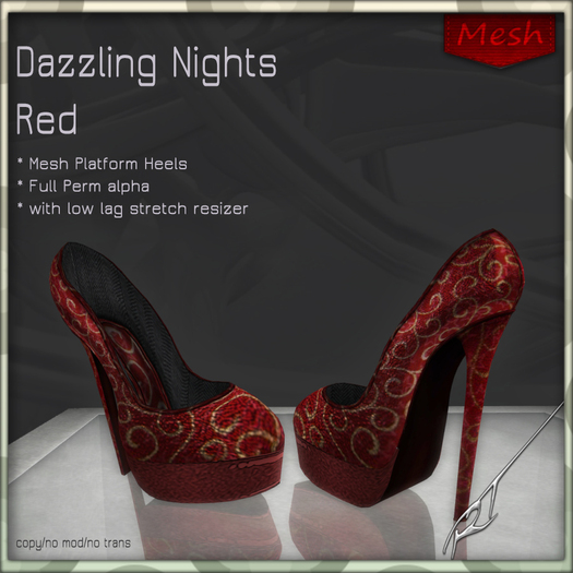 Mesh Dazzling Nights Heels 