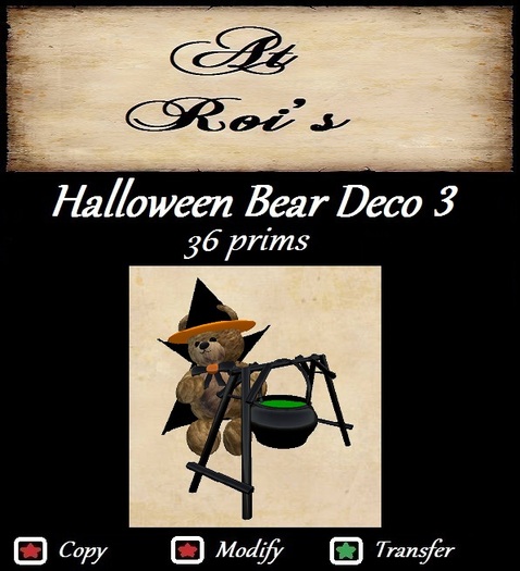 Halloween Bear Deco 3 Bag