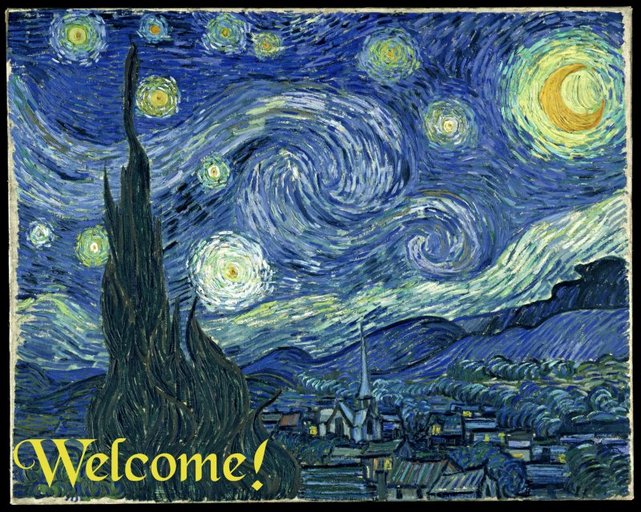 Van Gogh Night Door Mat