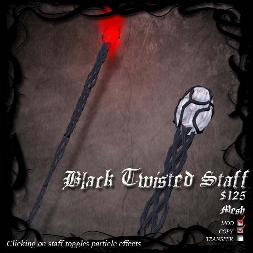 Black Twisted Staff